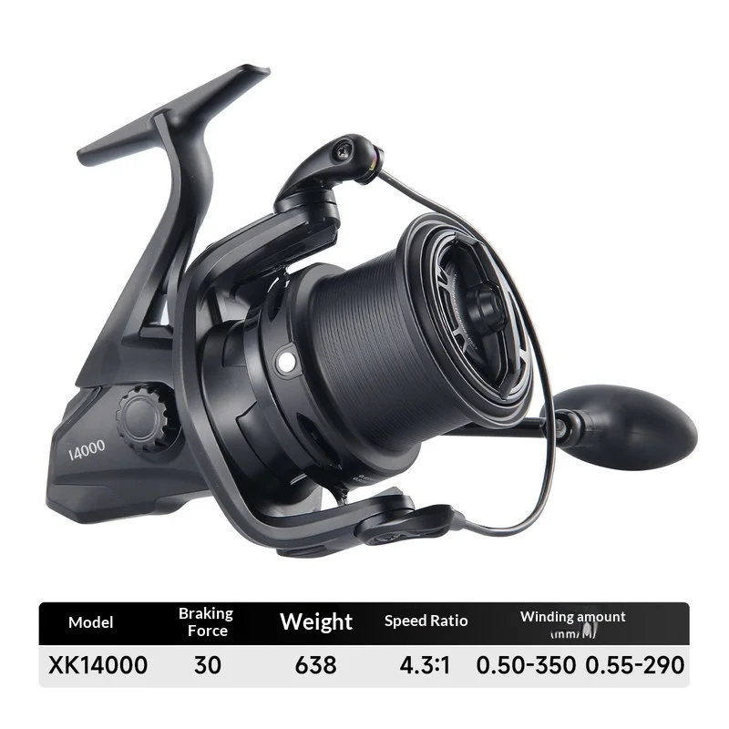 Carrete de Pesca Giratorio Teben Xk, Metálico, Resistente al Agua Salada, de Largo Alcance, para Pesca en el Mar, Surfcasting y Pesca en Roca
