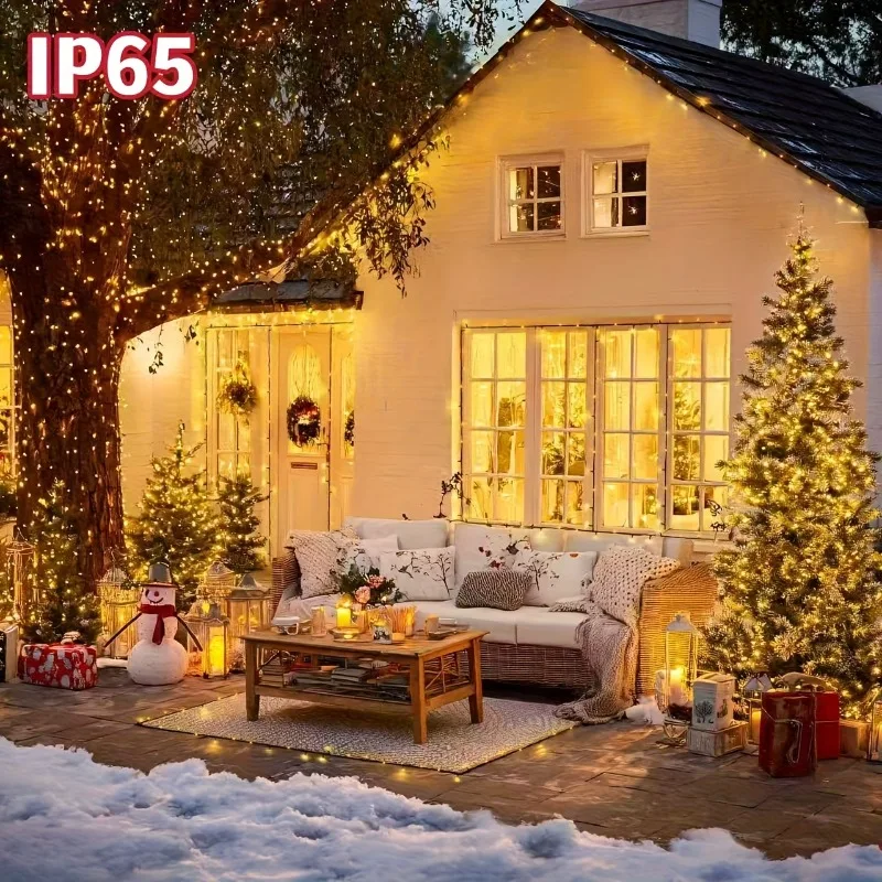 Solar Fairy Lights Outdoor Solar Christmas Lights 8 Modes Solar Powered Twinkle Light For Birthday Party Halloween Xmas