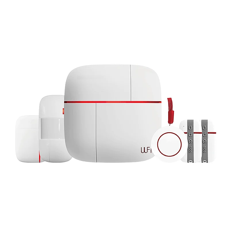 Sistema de alarma de intrusión de seguridad para el hogar inteligente inalámbrico de 433MHz paquete de comunicación remota de red 4G + WiFi