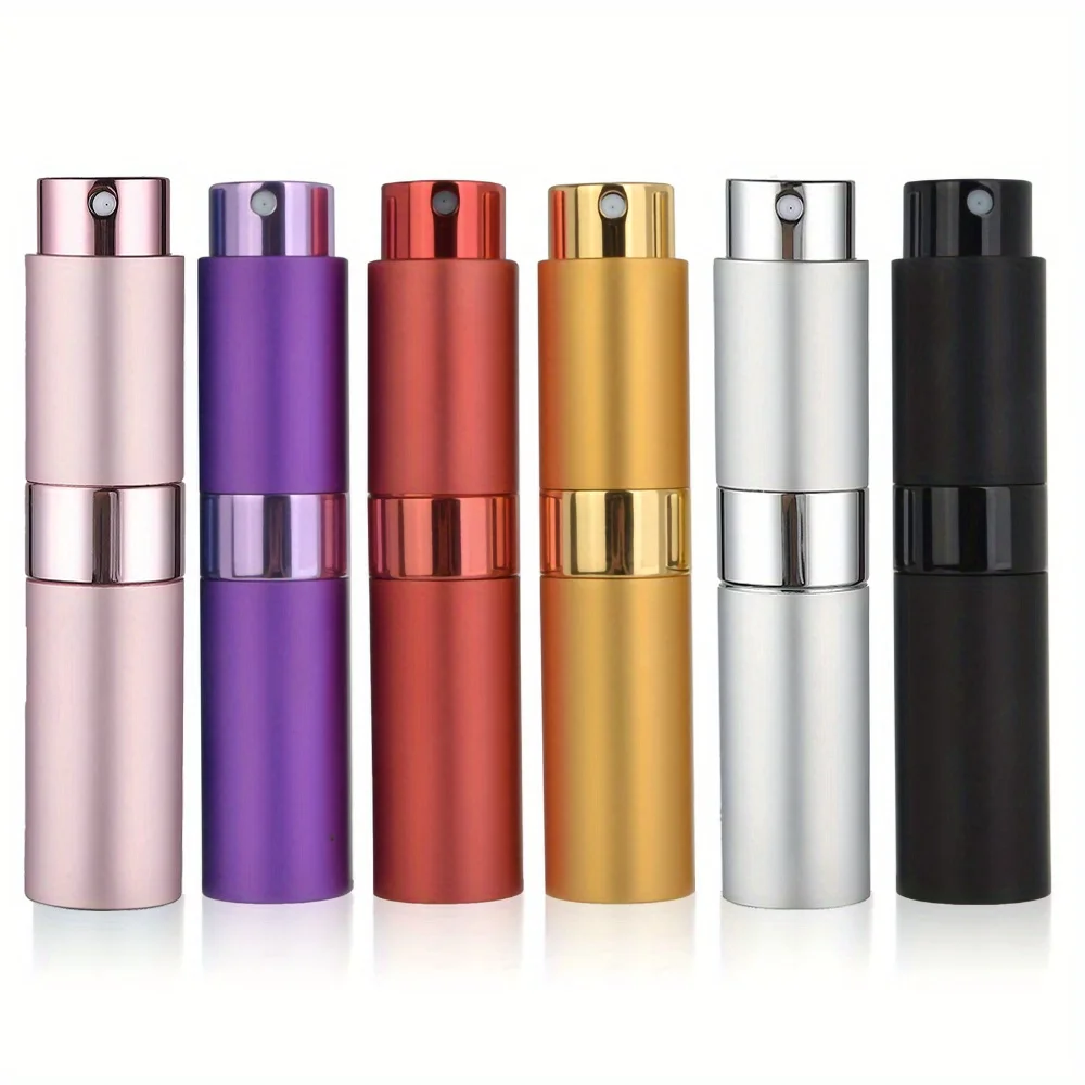 6PCS 8ml Travel Perfume Atomizer Refillable, Mini Cologne Spray Bottle Empty, Small Aftershave Sprayer for Liquid Dispenser