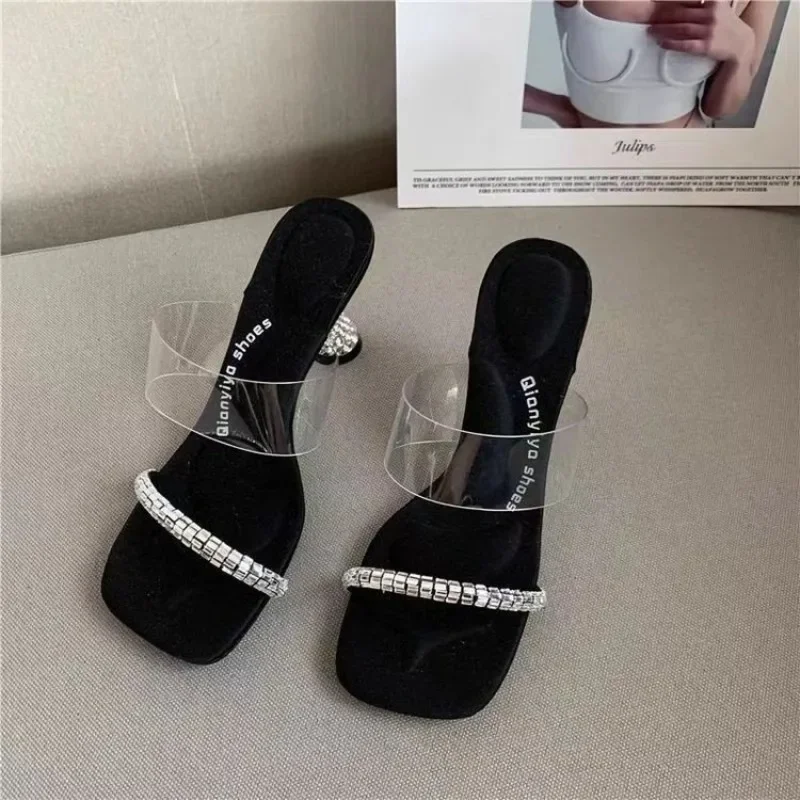 Woman's Sandals New Bling Rhinestones Flat Cross Sparkle Diamond Sandalias Planas Ladies Flats Slides Shoes Summer