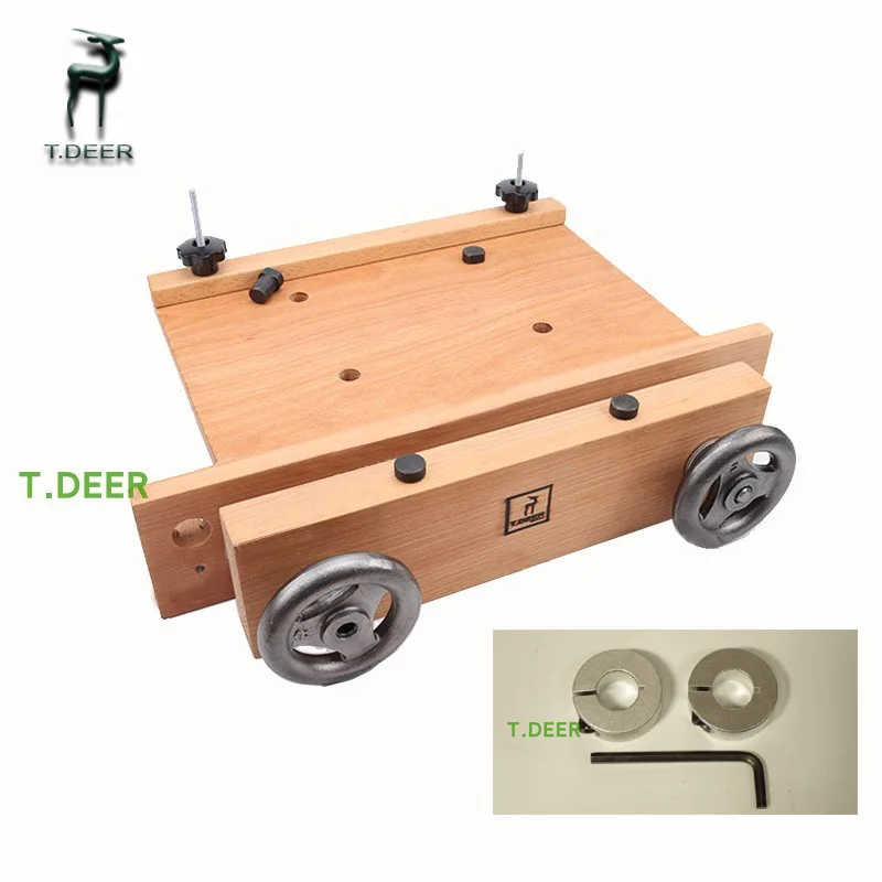 T.DEER WB-4316 Woodworking Bench，Workstation， MOXON Benchtop， Double Wheel Vise Worktable