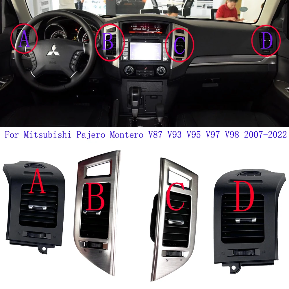 Car dashboard air conditioner air outlet is suitable for Mitsubishi Pajero Montero V87 V93 V95 V97 V98 07-22