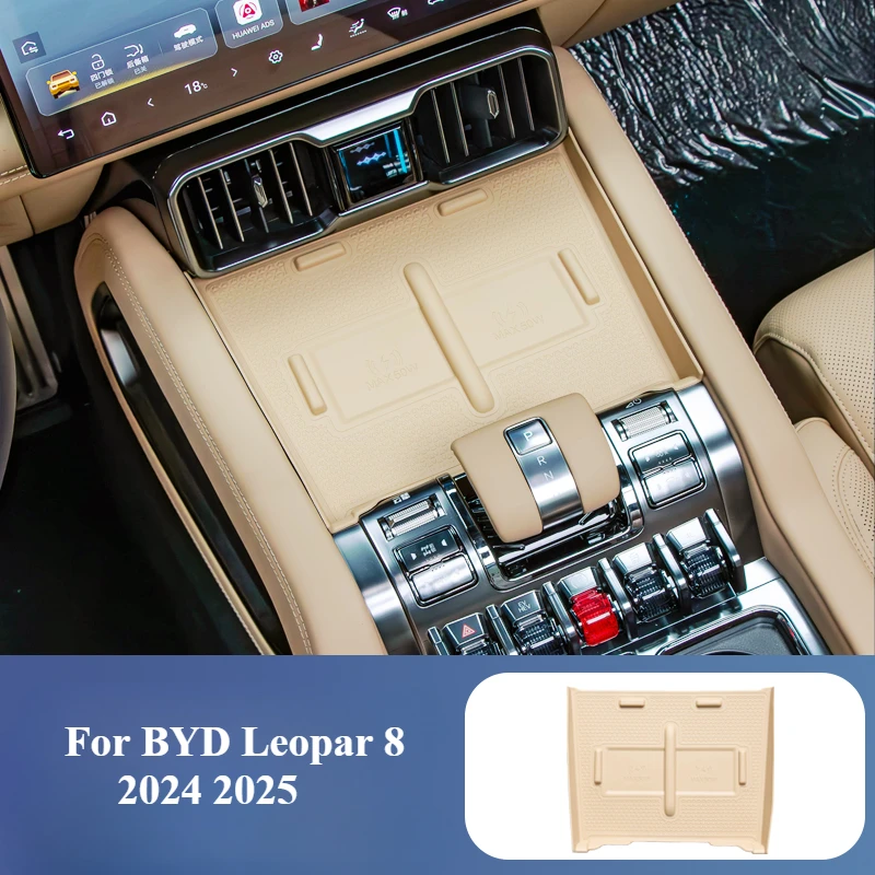

For BYD Leopard 8 2024 2025 Wireless Charging Silicone Pad Center Console Anti-slip Protective Mat Interior Accessories