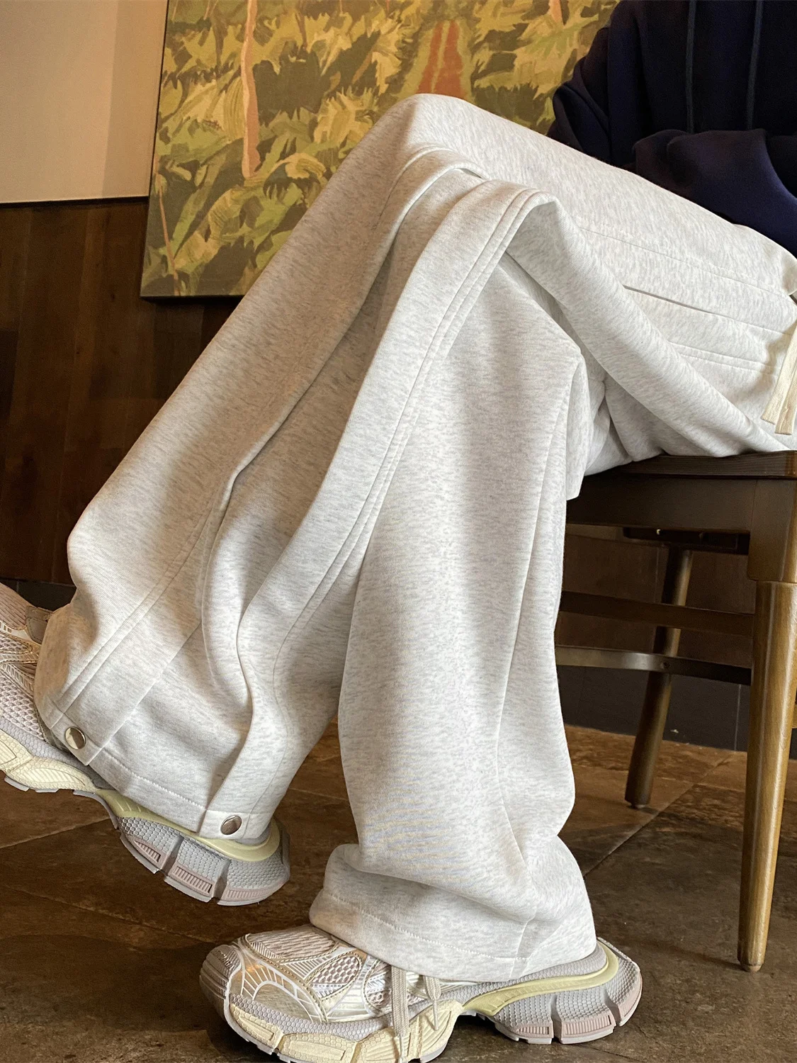 American Style Casual Sports Pants Men's Spring Autumn Straight Loose Long Trousers Knife Wide Leg Pants