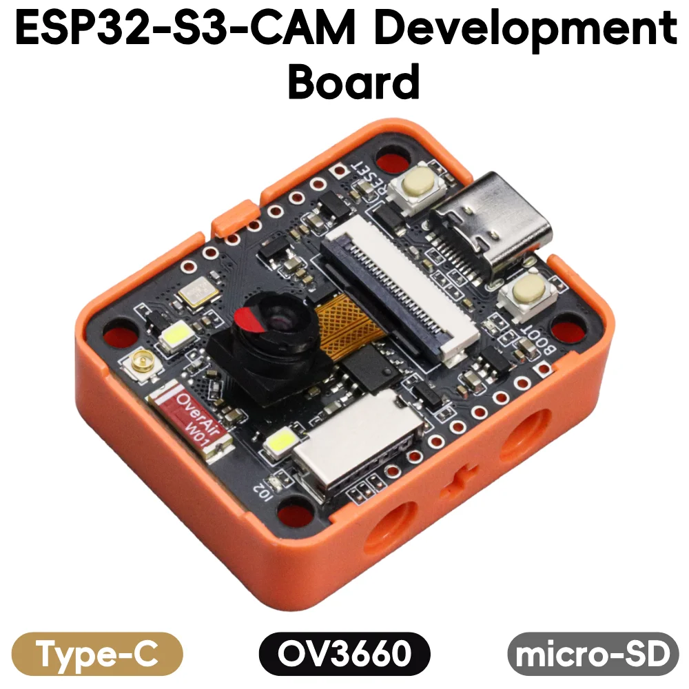 ESP32‑S3‑CAM Development Board ESP32‑S3R8 8M PSRAM 8M Flash WiFi BLE5 Camera Module Type‑C Support OV2640 OV3660 GC2145