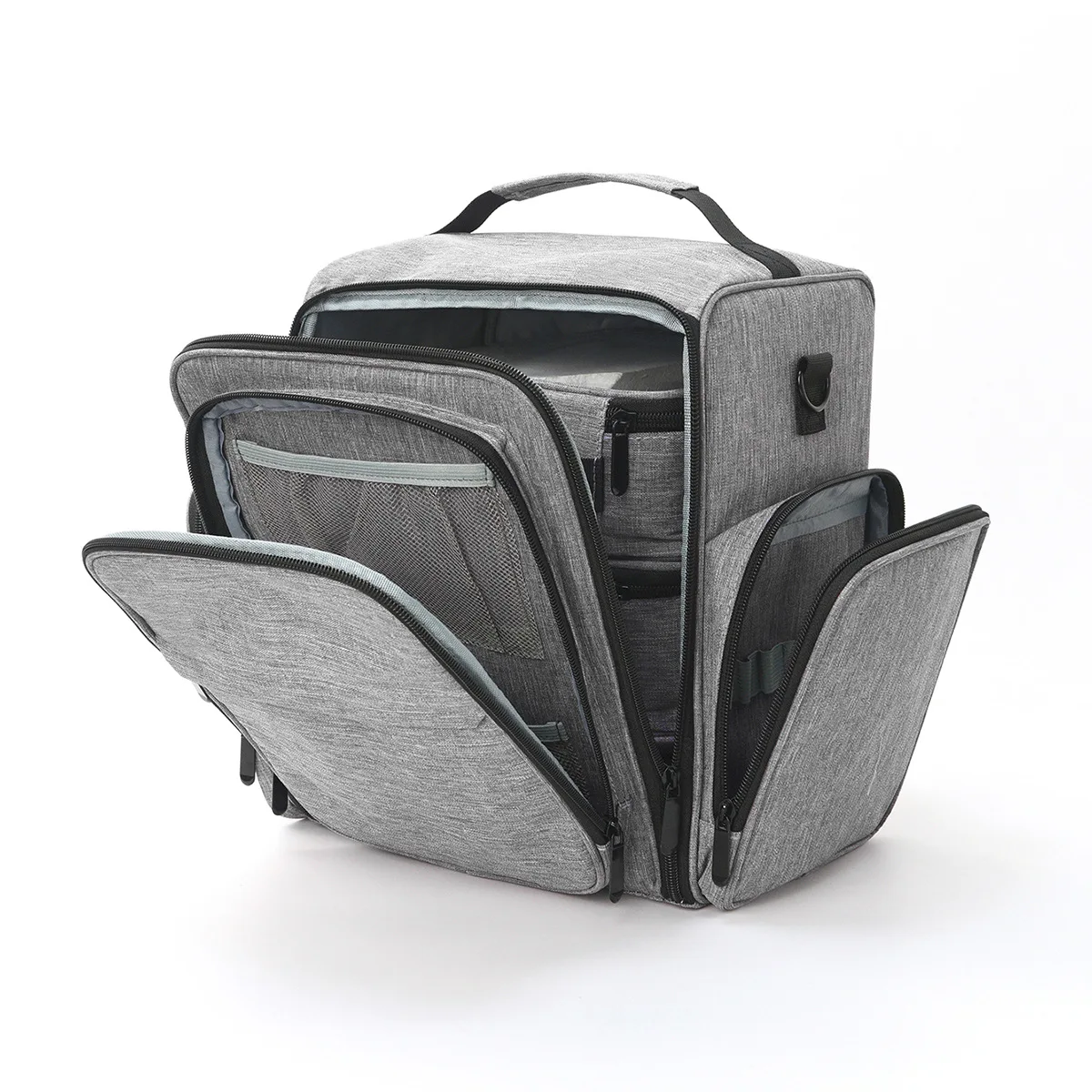 Large Capacity 3-Tier Nail Polish Storage Bag, Travel Makeup Organizer Pouch, Heightened Cosmetic Case
