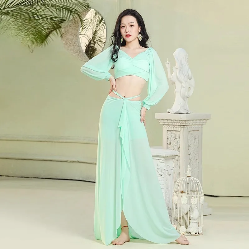 vestito personalizzato per la pratica della danza del ventre nuovo vestito da corte francese maglia sexy costume di gruppo di danza orientale costume da ballerina del ventre