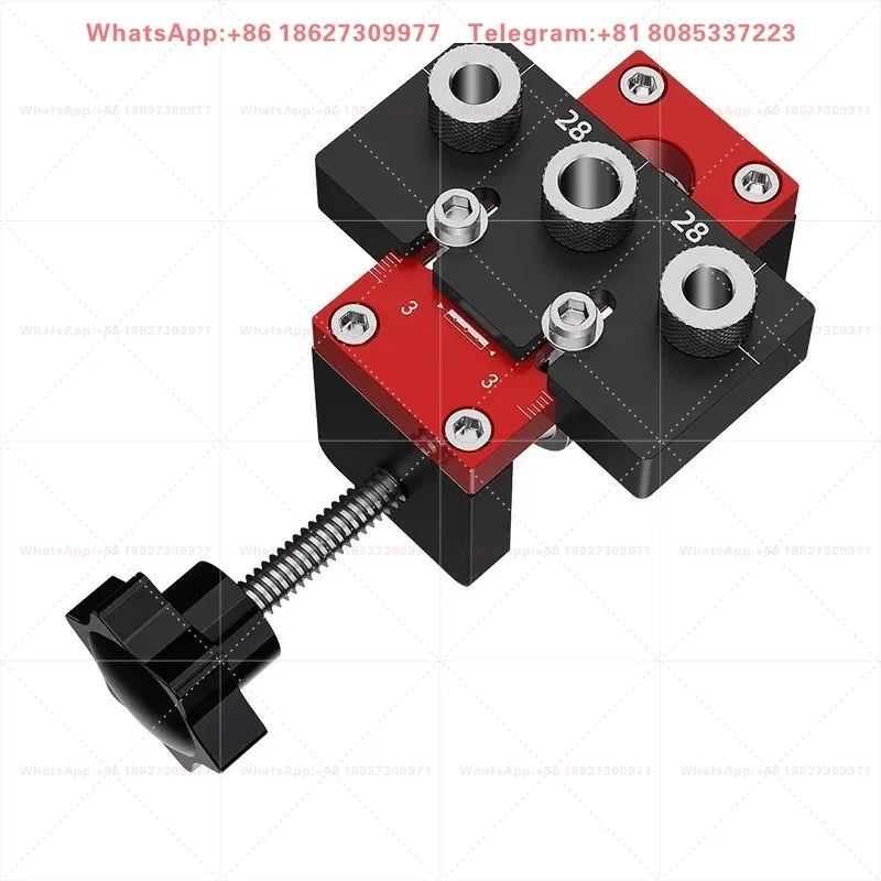 10PCS Woodworking three in one hole drill, round tenon center hole locator