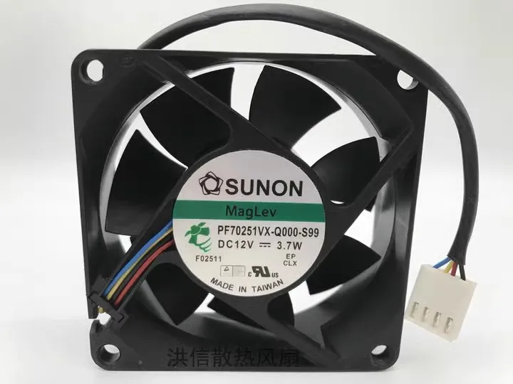 

Free shipping original PF70251VX-Q000-S99 7025 12V 3.7W 4-wire 70 * 25MM cooling fan