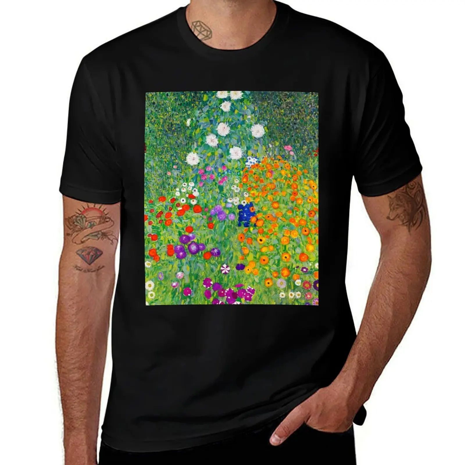 

Flower garden - Gustav Klimt T-Shirt man t shirt designer man t shirts for men cotton t shirt man T-shirt