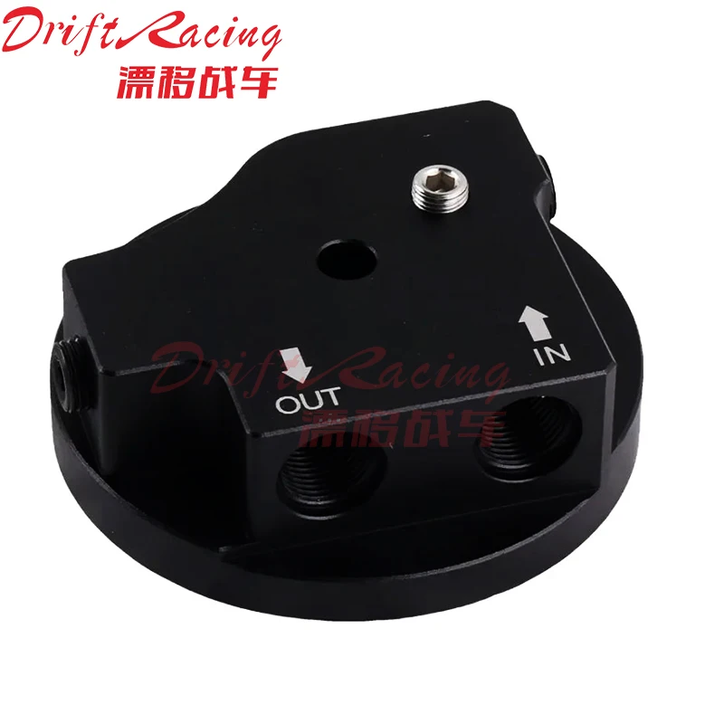 1set Engine Oil Filter Cap With Oil Cooler Fittings for BMW M50 S50 S52 S54 E36 E46 Aluminum adapter oil cooling cover - view 3