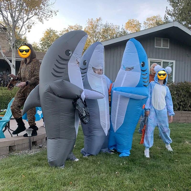 

Shark Cosplay Inflatable Costume Adult Shark Costume Inflatable Suit Halloween Carnival Ocean Themed Party Costume Prop Set