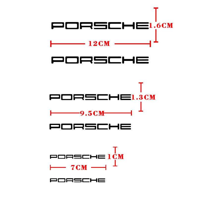 6Pcs Heat Resistance Caliper Decals Wheel Decor Vinyl Stickers For Porsche Boxster Cayman Cayenne 911 Macan Panamera Accessories