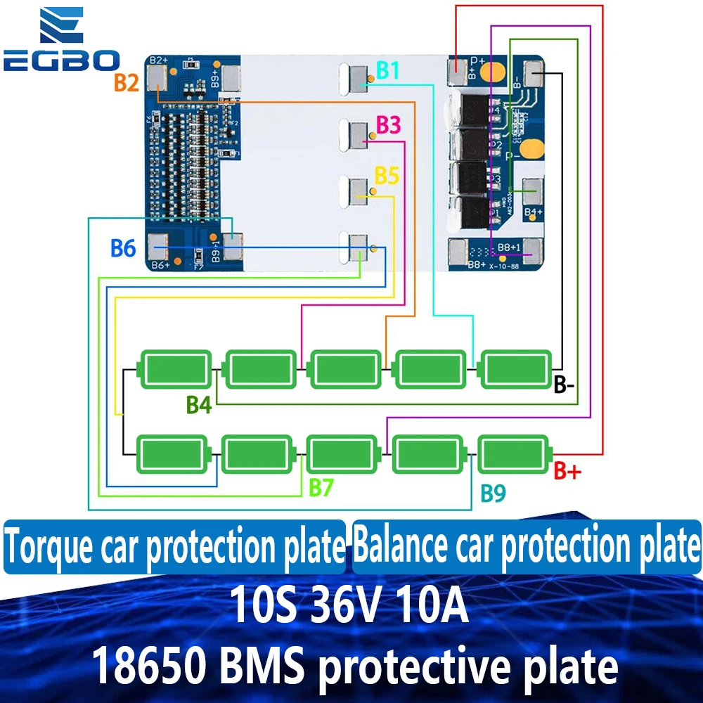 10S 36V 10A 18650 BMS PCM tablica zabezpieczająca akumulator skrętny samochód balans ochronny samochód zabawka dla dzieci płyta ochronna samochodu