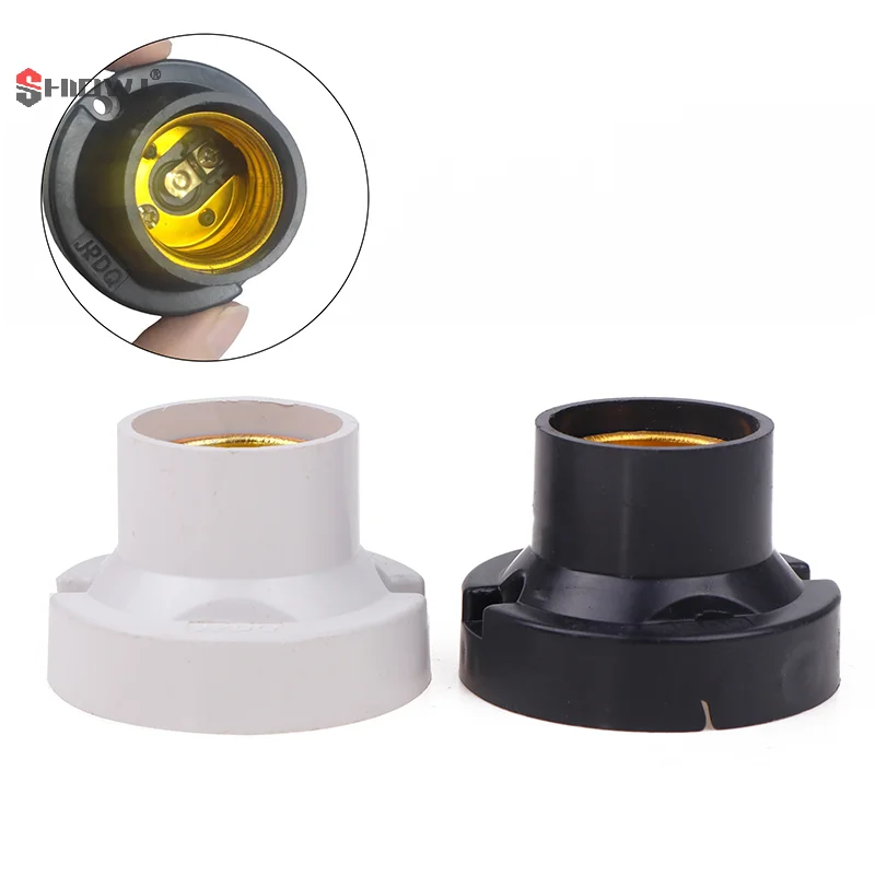 E27 Screw Round Conversion Flat LED Lamp Holder 6A DIY Desktop Small Screw Led Lighting Head Base Socket