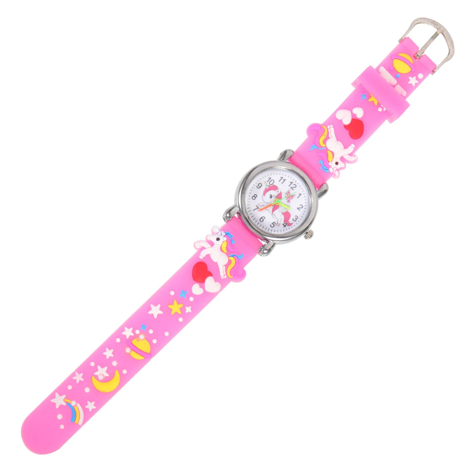 Unicorn Watch Ages 4-7 Easy Read Dial Cartoon Design Adjustable Comfort Fit Childrens Learning Watch Holiday Gift