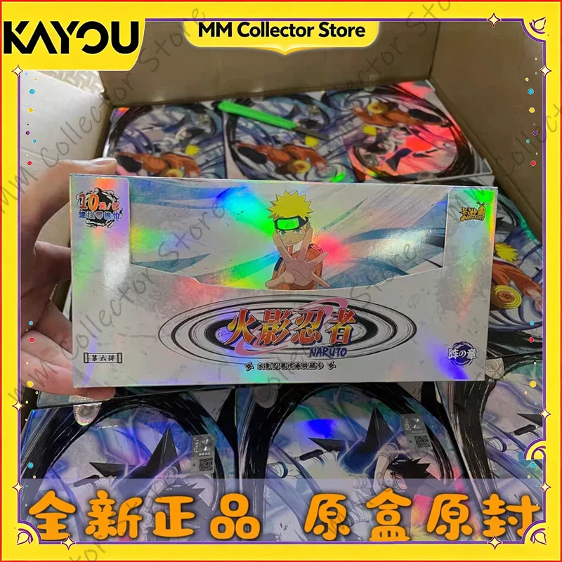 KAYOU Genuine Naruto Cards T2W9 T4W8 Booster Box Anime TCG Rare SE BP CR MR Ninja World Fight Chapter Collection Kids Toy Gift