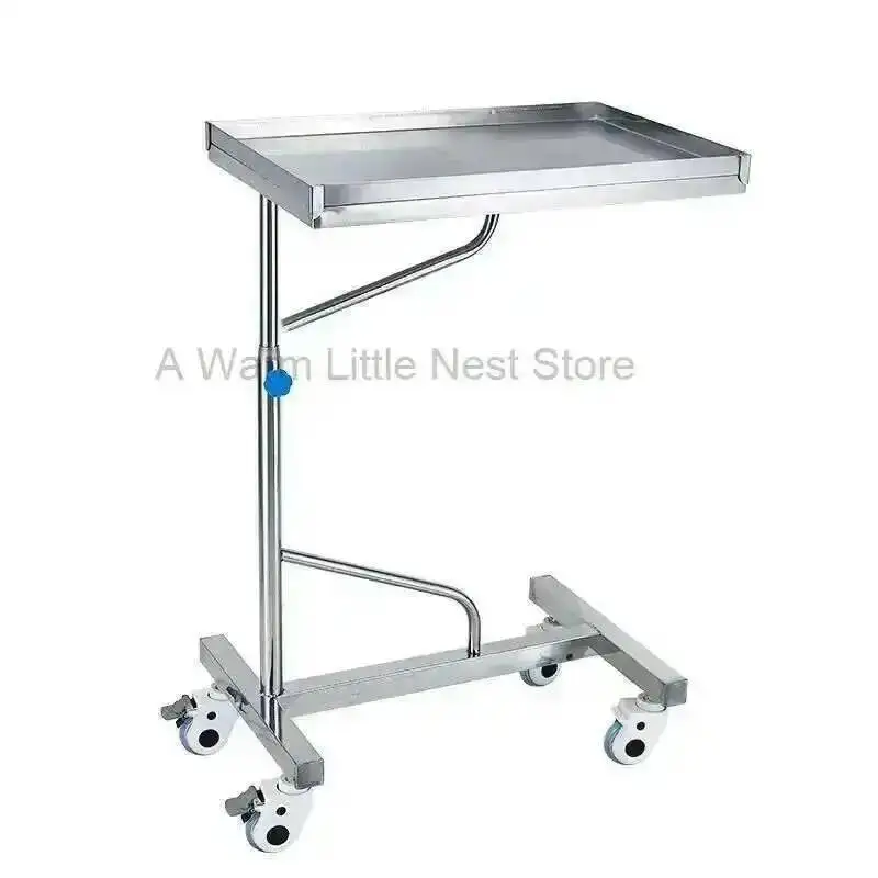 

Tray Rack Cart Luxury Medical Tool Auxiliary Stainless Steel Salon Trolleys Creative Salon Furniture Organizer Cart with Wheels