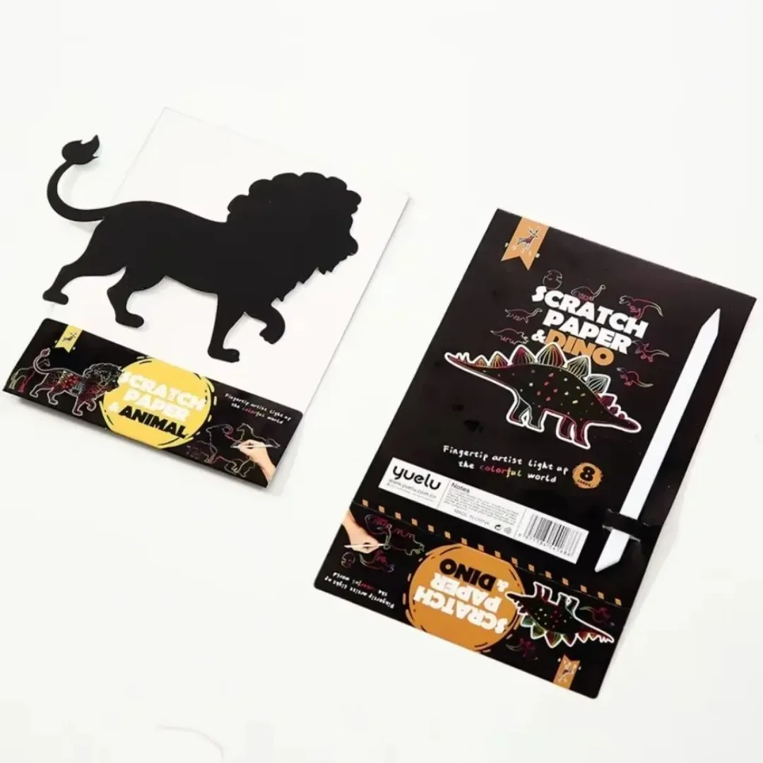 Nieuwe Magic Scratch Tekenpapier DIY Scratch Art Bladwijzer Kinderen Tekenspeelgoed Schilderen Boek Creatieve Kaart Sticker Educatieve Geschenken
