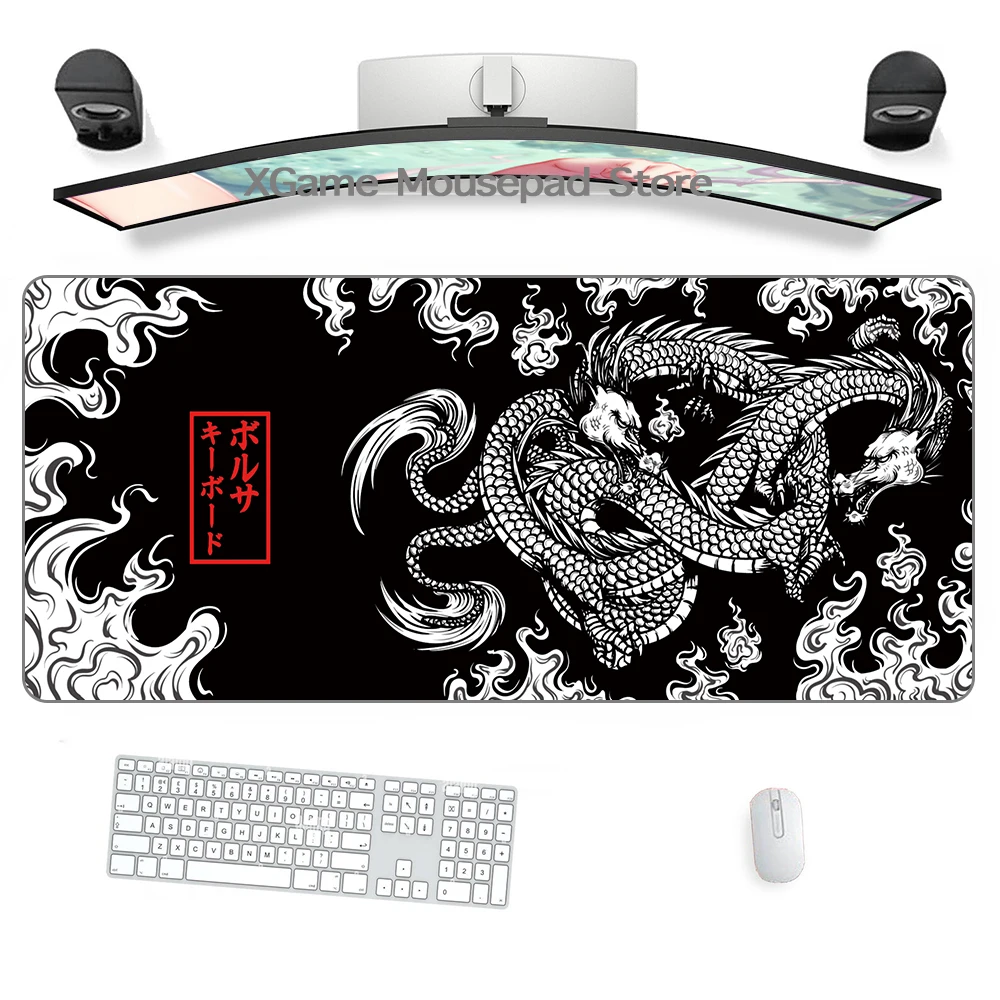 Alfombrilla de ratón grande de dragón chino, accesorios para juegos, impresión HD, teclado de ordenador de oficina, XXL, PC, ordenador portátil, alfombrilla de escritorio, 100x50