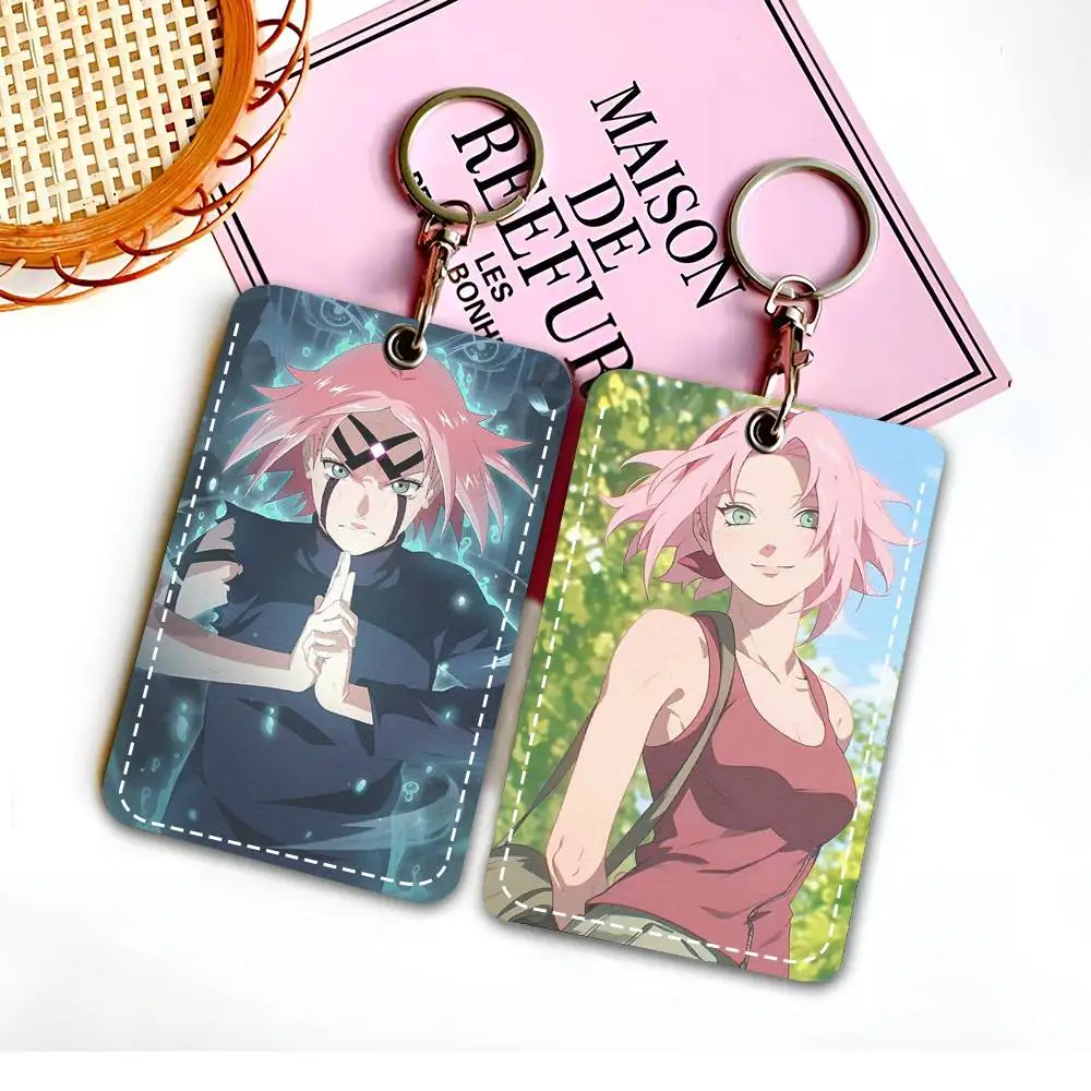 

Брелок-держатель для карт с персонажем аниме H-Haruno Sakura, брелок для ключей, брелок для пропусков, брелок для ID-карт