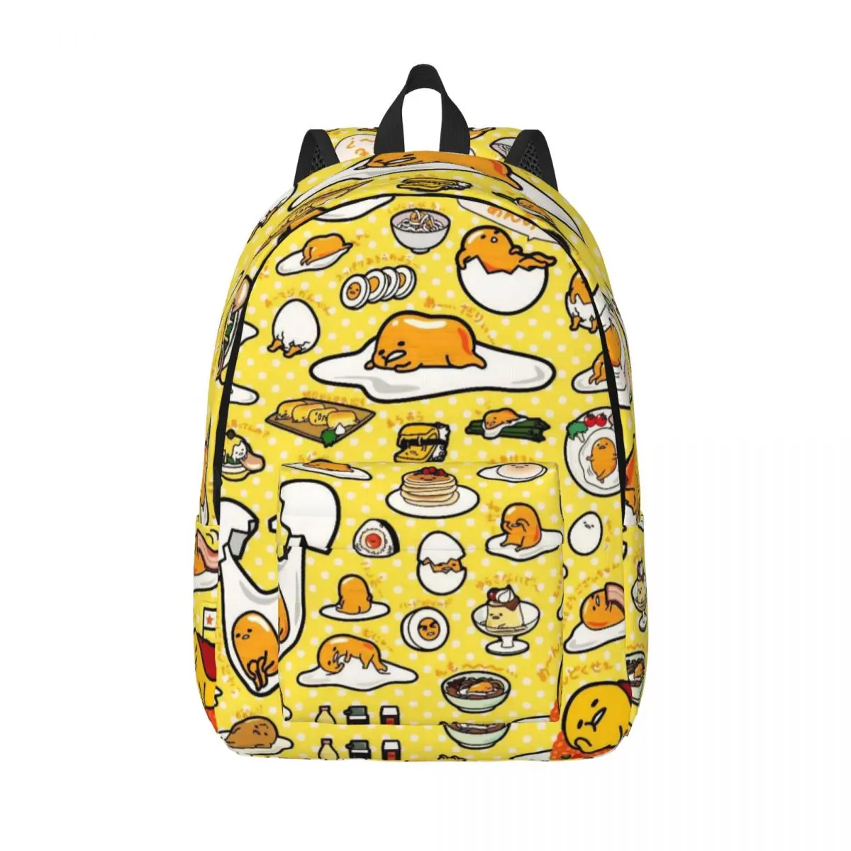 Yoga Gudetama Niedlicher Eier-Cartoon für Teenager, Schüler, Schule, Büchertaschen, Tagesrucksack, Mittelschule, Wandern