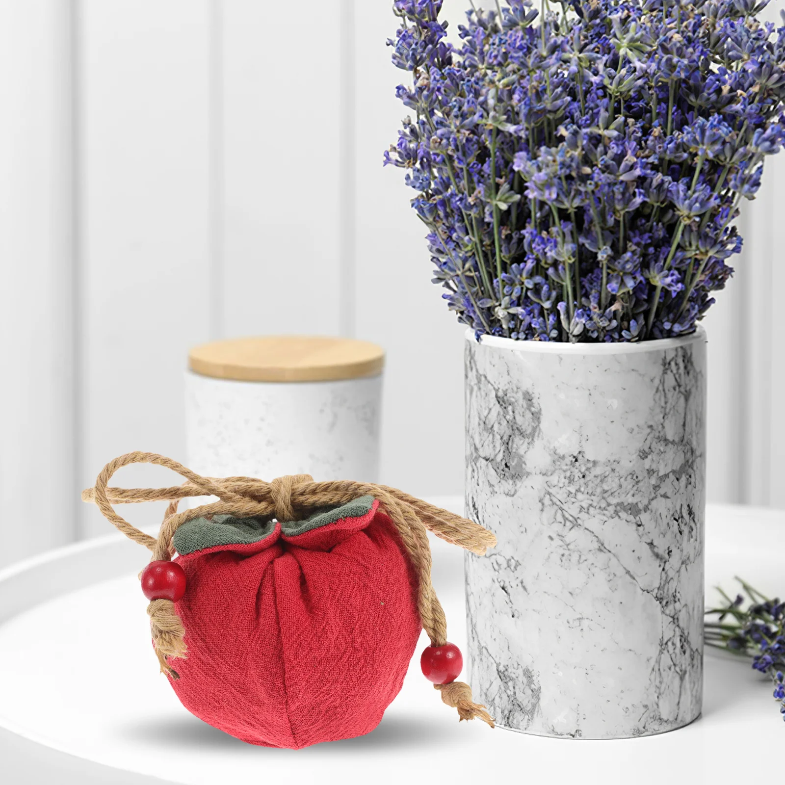 

Chinese Style Brocade Bag Red Persimmon Decor Hanging Sachet For Good Luck Amulet Feng Shui Ornament Pendant Blessing