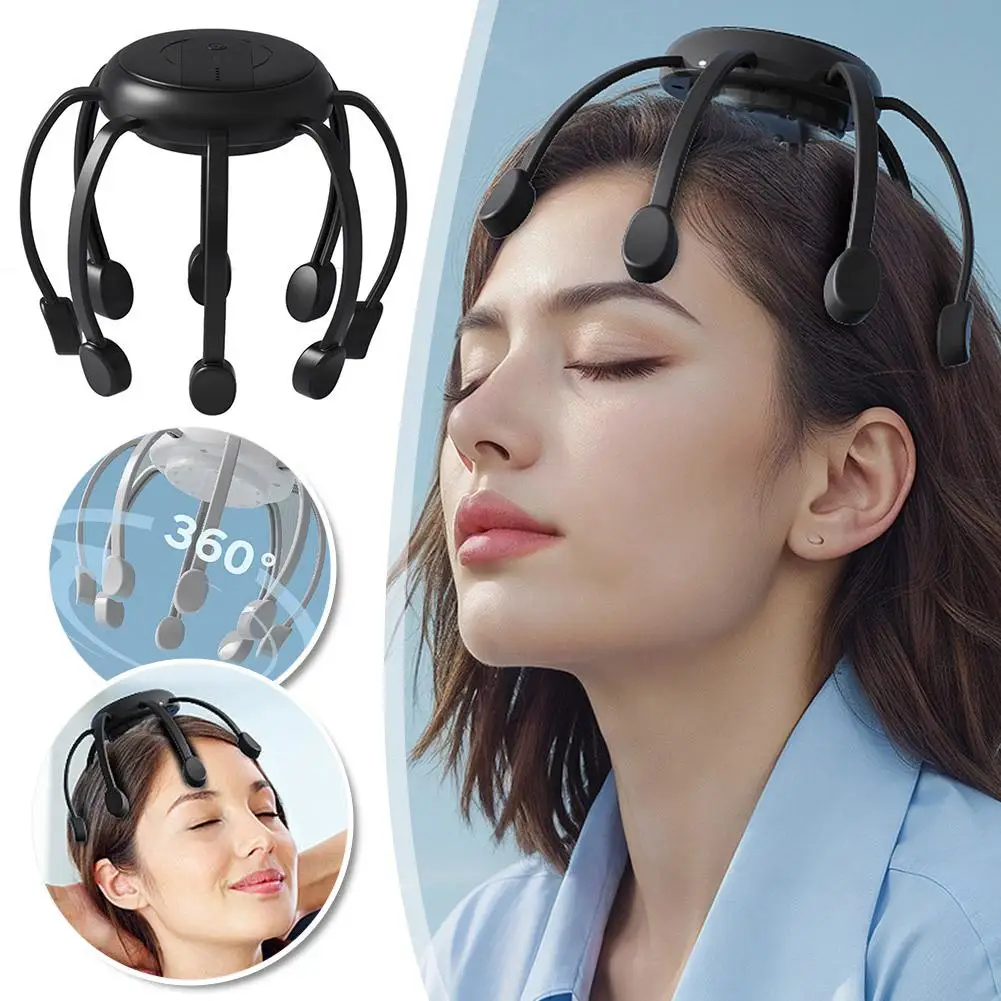 Automatic Head Massage Machine Octopus 8 Claw Smart Head Massager Wholesale Electric Head Therapy Device For Relaxation