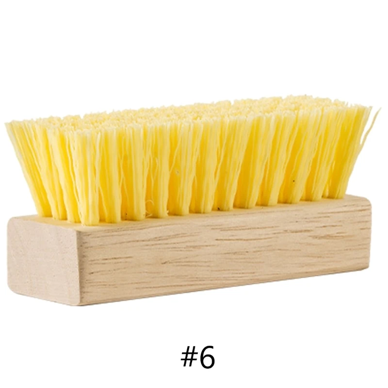 Soft Bristle Multifunctional Cleaning Brush Wooden Handle Shoe Cleaning Brush Laundry Brush Household Cleaning Tools