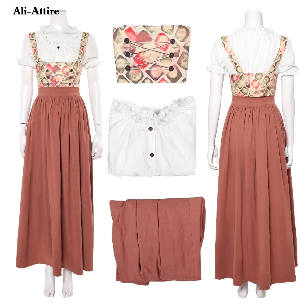 

2020 Movie Oktoberfest 1900 Cosplay Maria Hoflinger Skirt Women Party Disguise Roleplay Halloween Costume Carnival Outfits Suit