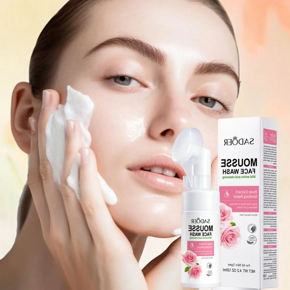 Q10 Vitamin C Facial Cleanser Face Wash Foam Facial Cleansing Mossee Moisturizing Brightening Facial Skin Care Products