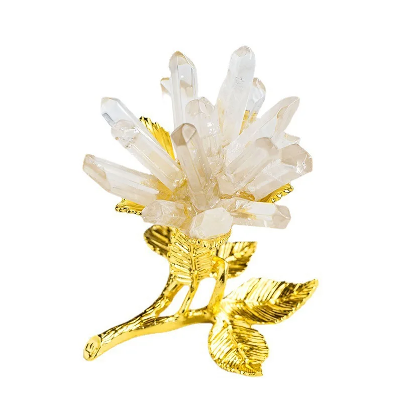 Natural Amethyst Cluster Crystal Flower Tree Ornament Raw Stone DIY Bonsai Home Decor healing crystals meditation