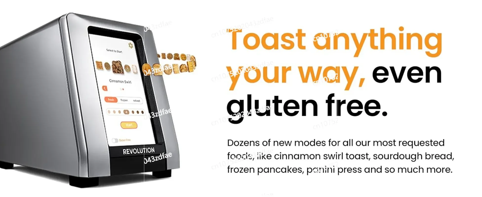 For R270 High-Speed Touchscreen Toaster, 2-Slice Smart Toaster with Patented InstaGLO Technology, Warming Rack & Panini P