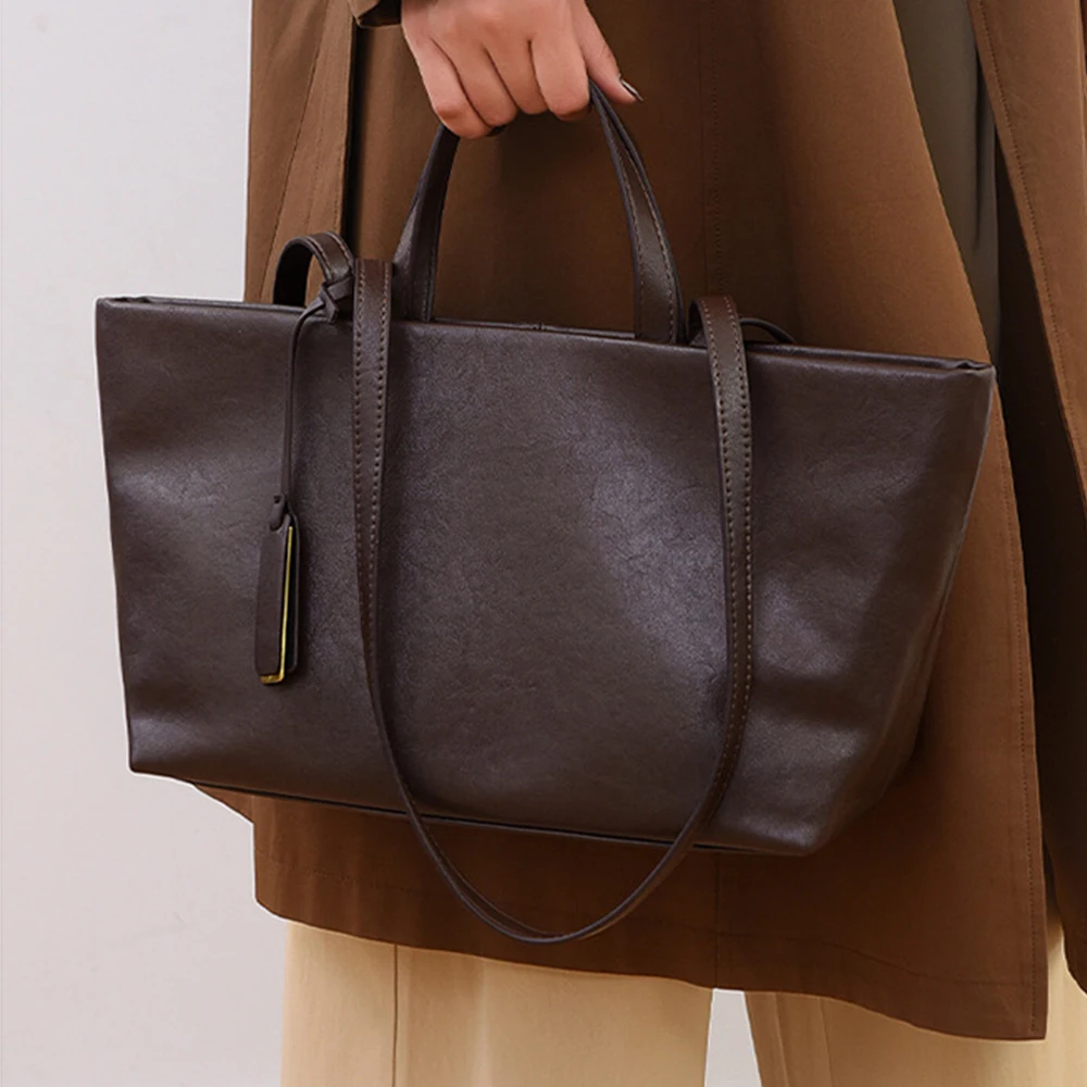 

Casual Soft Tote Women Bag Large Capacity Shoulder Bag High Quality PU Leather Handbags Designer Bags for Women Shopper Purses