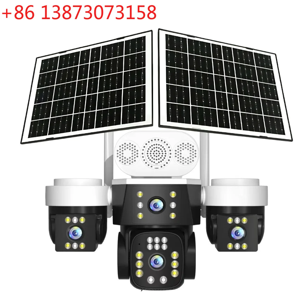

Солнечная камера HiEasy с четырьмя объективами и четырьмя экранами, уличная, 8 МП, высокое разрешение, ночное видение, AOV-камера