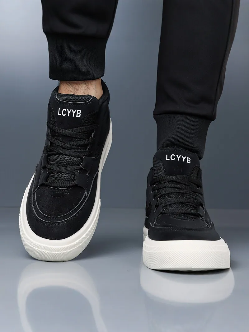 Men's Mid-Cut Casual Shoes 2026 Autumn Trend Versatile Board Shoes Small Design Sensation Teenage Casual Sports Trend Shoes