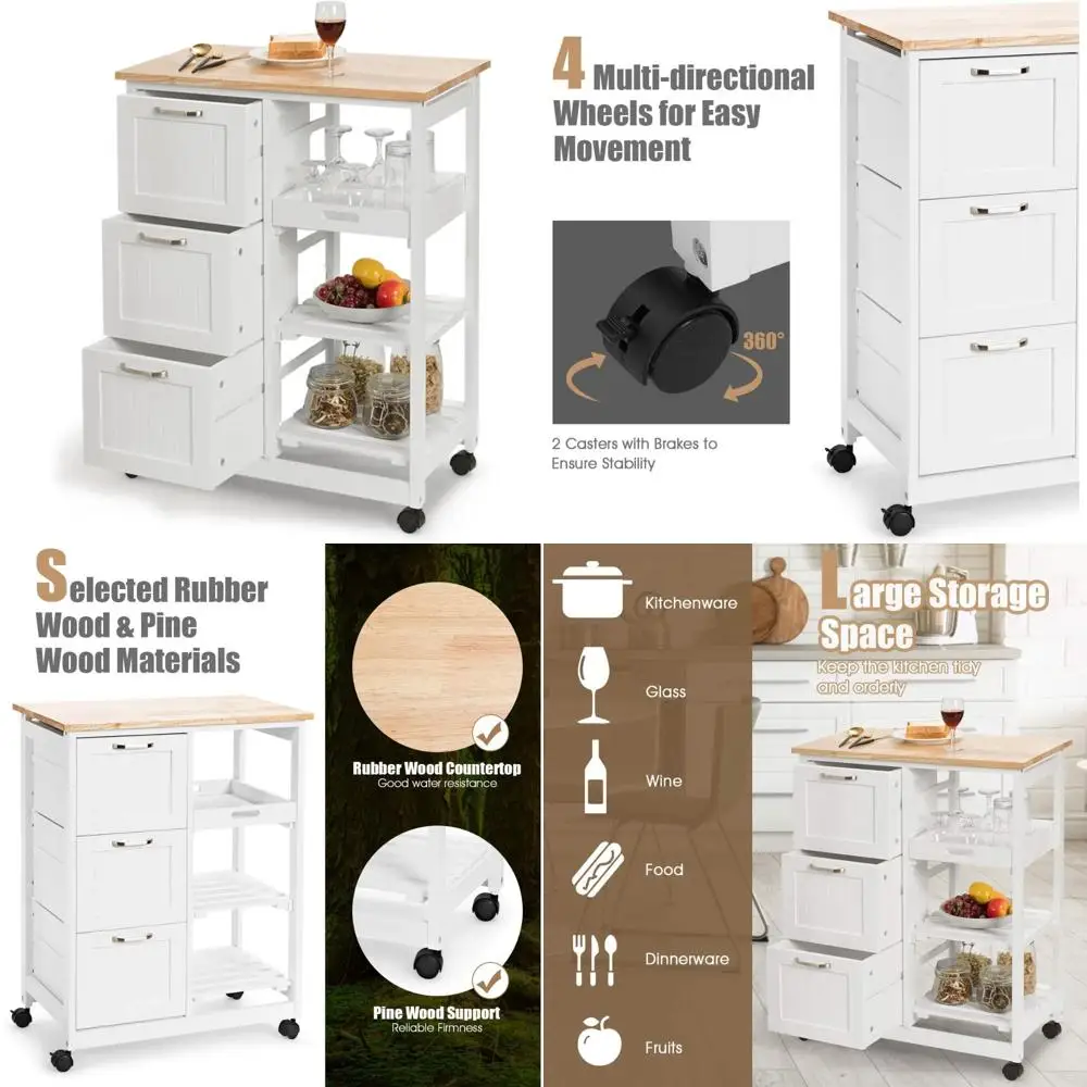 Kitchen Island Cart…