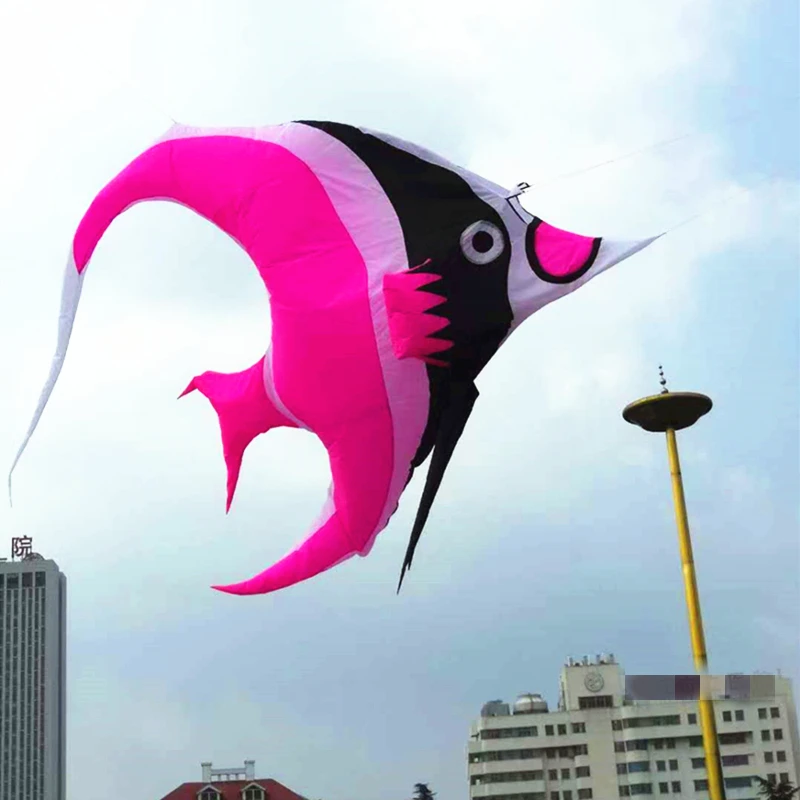 free shipping fish kite flying soft kites professional parachute kite wing delta double command Kite surfing kite flying bolator