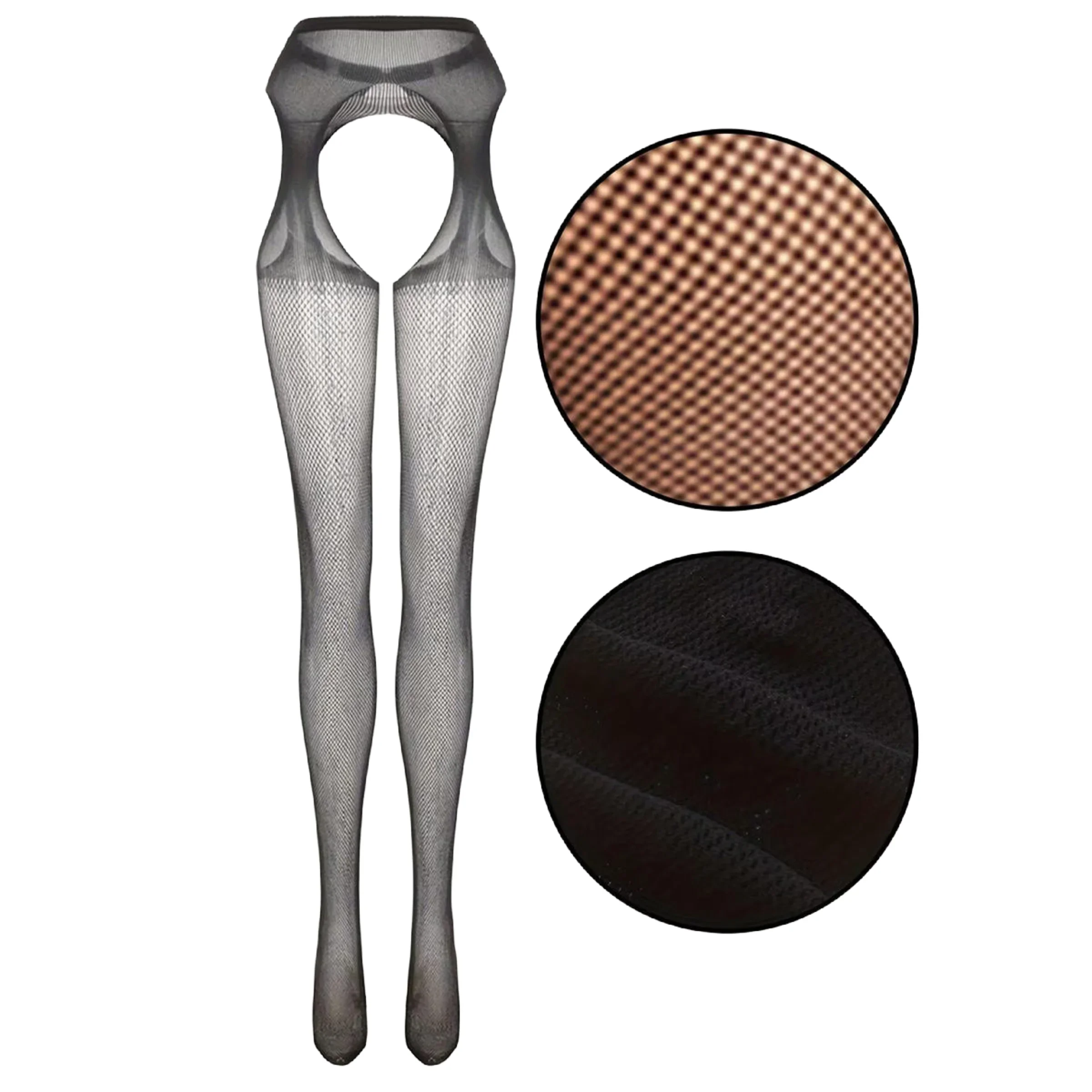Heiße Damen-Netzstrumpfhose mit Strapsgürtel, Oberschenkelhohe Sommerstrümpfe, sexy Strumpfhosen ﻿ – Detail 6