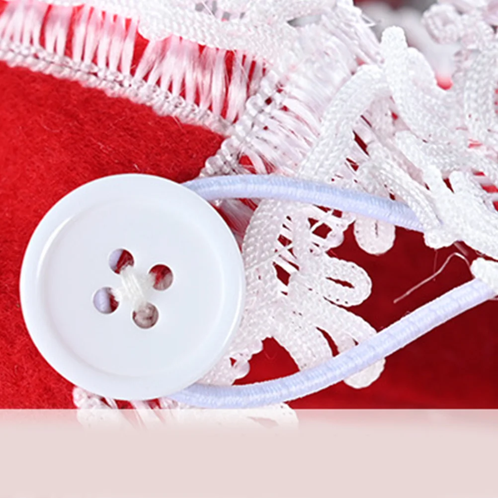 

2Pcs Christmas Curtain Buckle Lovely Realistic Shape 3D Sense Strong Non-Woven Fabric Enhance Festive Atmosphere Santa Claus