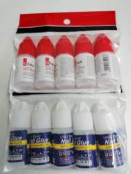 5Pcs Fast-Drying False Nail Tips Glue For Nails Rhinestone Polishing Manicure Decoration DIY Tools Liquid Charm Nails Art Glues