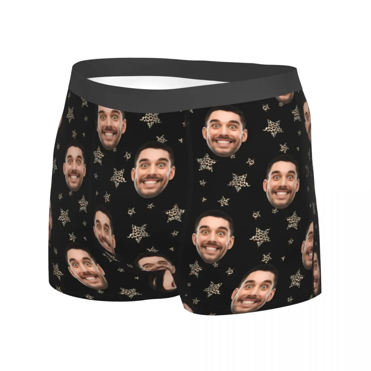 Custom Personalized Face Photo Underwear Valentine's Day Gift Men Boxer Brief Comfortable Boxer Shorts Plus Size Underpants