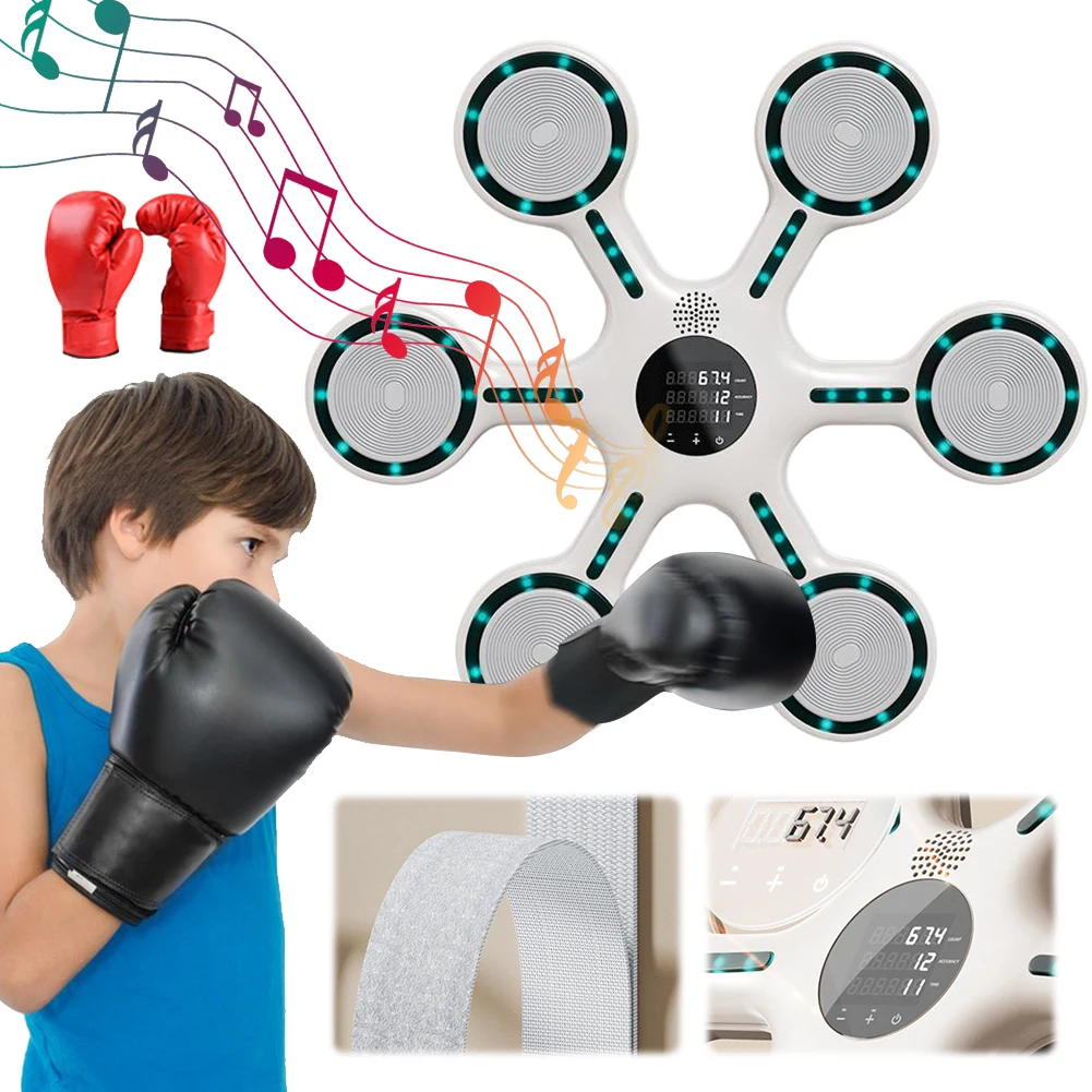 

Music Boxing Machine Boxing Training Punching Equipment Adjustable Speed Smart Bluetooth-Compatible Boxing Machine for Home Gym