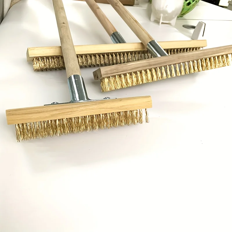 فرشاة أرضية من أسلاك الفولاذ، فرشاة أرضية، فرشاة سلك فولاذي، مناسبة للتنظيف العميق للسجاد والبلاط والحجر والأرضيات الخرسانية.