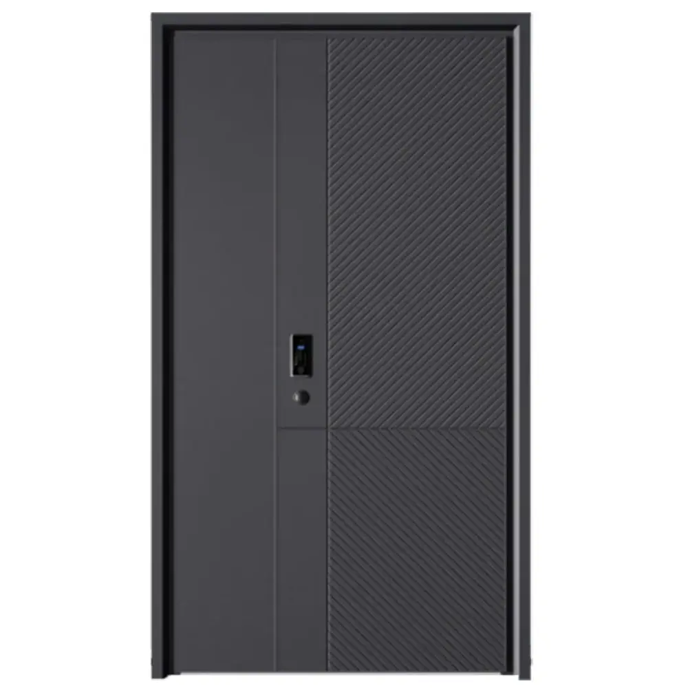 

Villa with Anti Theft Lock Entrance Door High Quality Modern Design Anodized Finish Hinged Doors Aluminum Alloy Security Doors