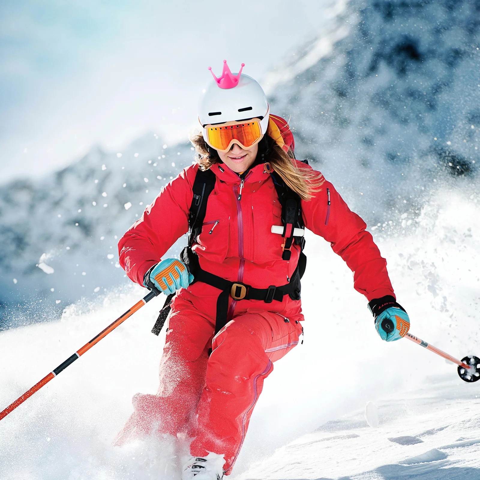 Ventosa para motocicleta, decoración de silicona Premium, Color brillante, doble ventosa, antideslizante, rosado, 1 Uds.