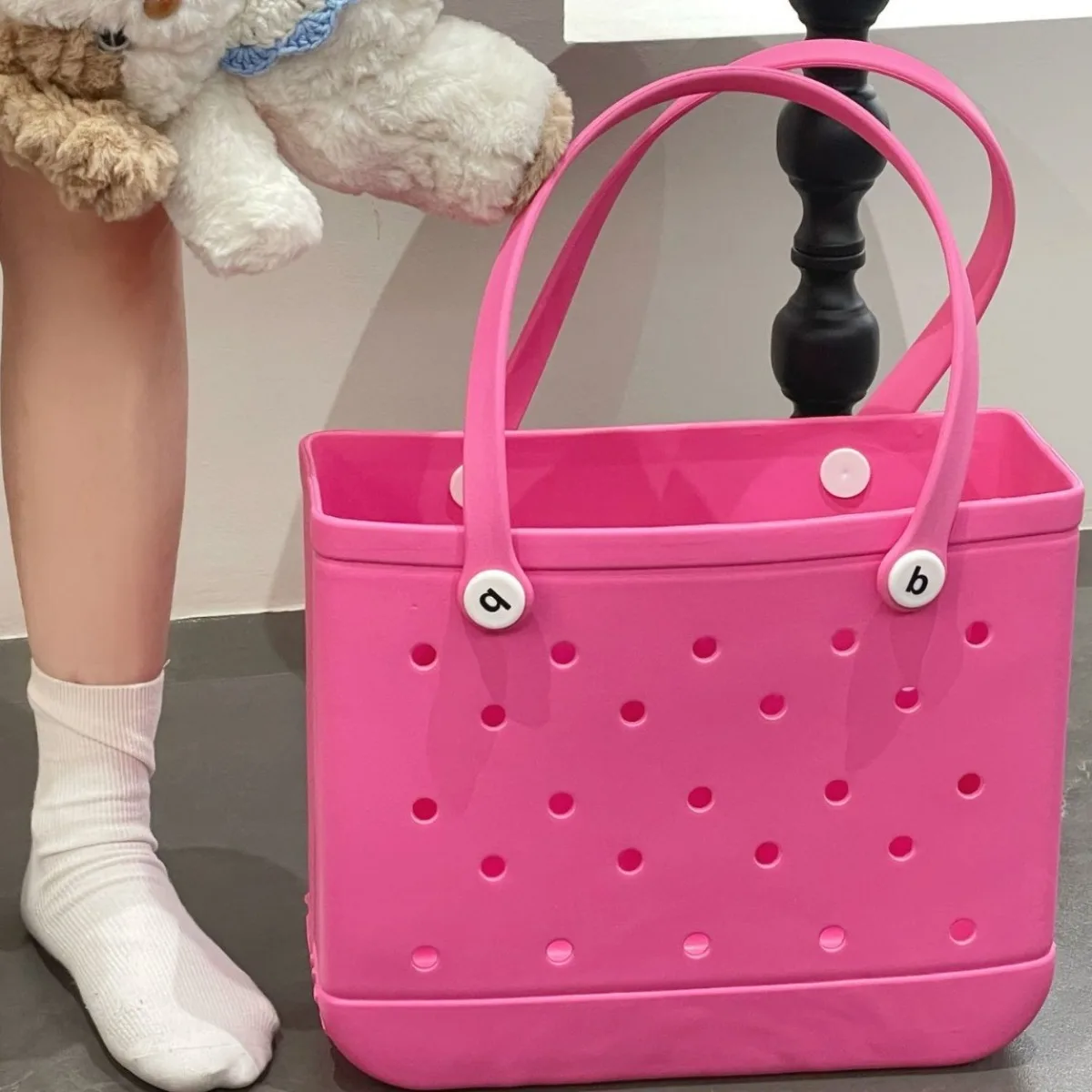 

Большая пляжная сумка из ЭВА, водонепроницаемая корзина для хранения бассейна, модная летняя женская сумка для покупок, пляжная сумка-тоут из крокодиловой кожи