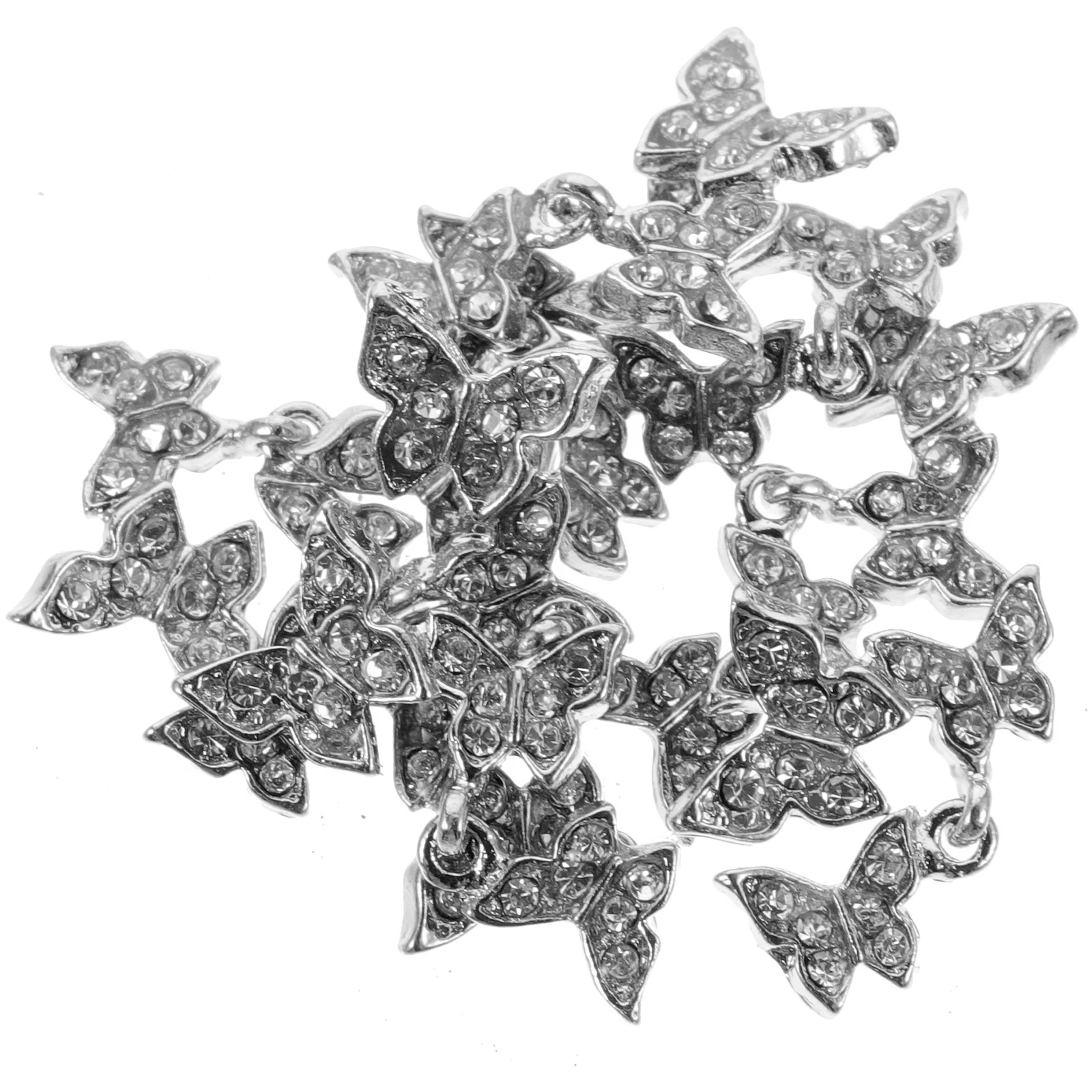 

10Pcs Butterfly Nail Art Decorations Rhinestones Charms for Nails DIY Manicure Supplies Women Nail Gems Accessories