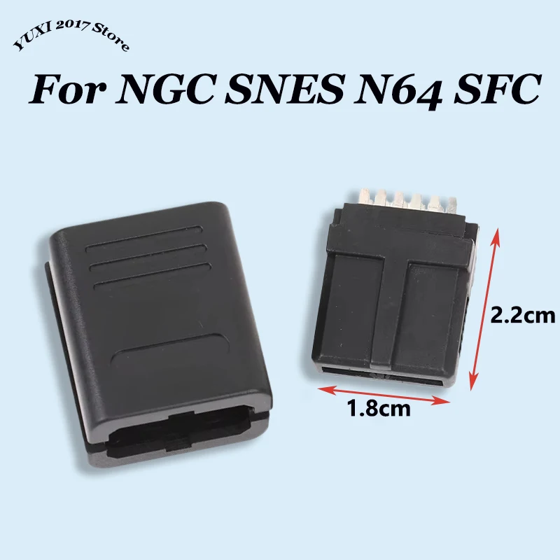 1Set 12Pin AV Interface Connector Plug With Plastic Cover Suitable For NGC SNES N64 SFC Repair Replacement Parts